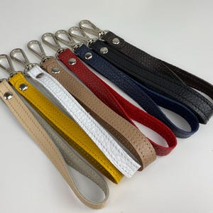 Detachable Leather Wrist Strap, Leather Adjustable Wrist Strap with Metal Swivel Carabiner, Removable Wrist Strap, Replacement Wrist Strap