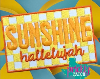Sunshine Hallelujah Iron-On Embroidered Patch