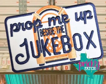 Jukebox Iron-On Embroidered Patch