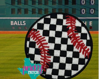 Checkered Baseball Patch