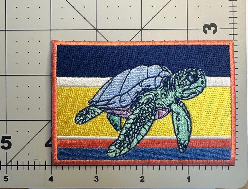 Sea Turtle Embroidered Iron-on Patch - Etsy