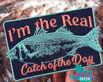 Catch of the Day Iron-On Embroidered Patch