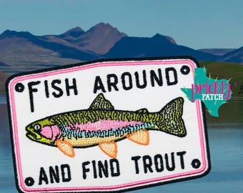 Find Trout Iron-On Embroidered Patch