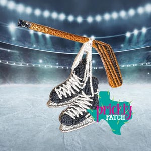 Hockey Stick & Skates Patch