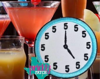 5 O’Clock Iron-On Embroidered Patch