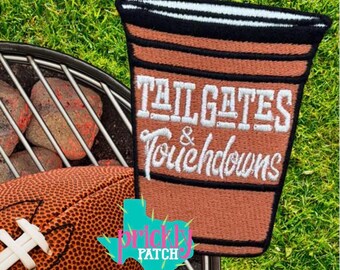 Tailgates & Touchdowns Texas Orange Iron-On Embroidered Patch