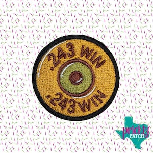 243 Rifle Cartridge Patch