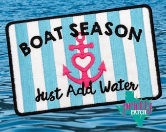 Boat Season Iron-On Embroidered Patch