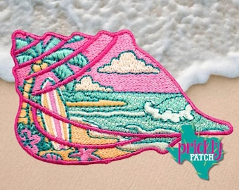 Shell Iron-On Embroidered Patch
