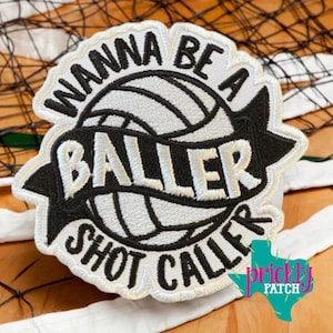 Écusson thermocollant brodé Volley-ball Wanna Be a Baller