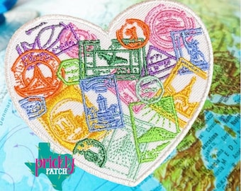 Patch coeur de voyage