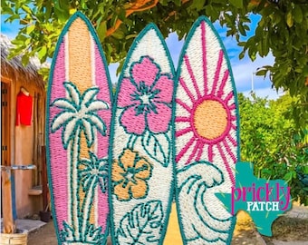 Surf Boards Iron-On Embroidered Patch