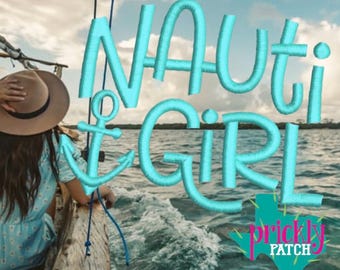 Nauti Girl Embroidery Transfer