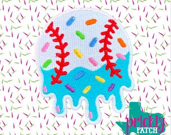 Blue Baseball Drip Patch