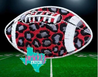 Parche bordado termoadhesivo rojo de fútbol americano de los Wild