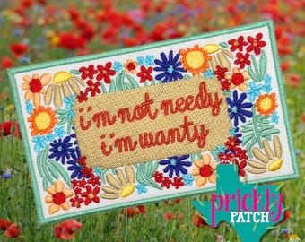 Wanty Iron-On Embroidered Patch