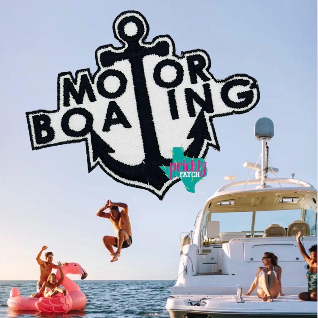 Motor Boating Iron-on Embroidered Patch - Etsy