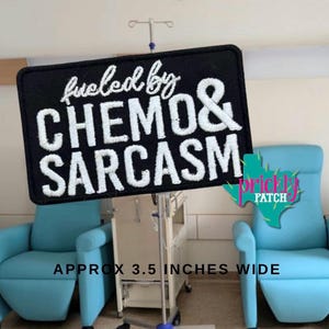 Patch thermocollant brodé chimio et sarcasme