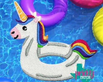 Unicorn Float Iron-On Embroidered Patch