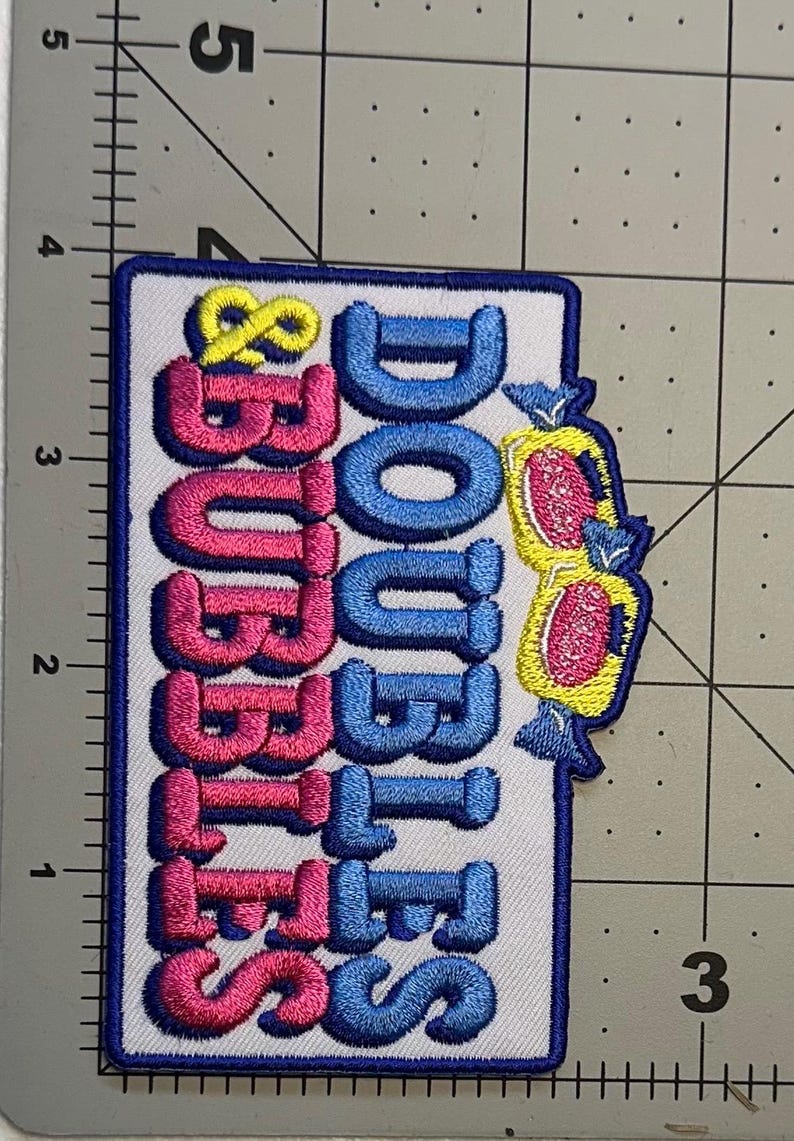 Doubles & Bubbles Baseball Patch image 2