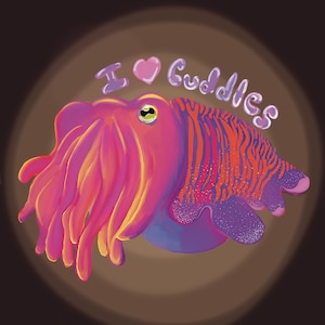 I Heart Cuddles, adesivi per pesci coccolosi
