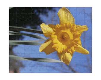 Gelbe große Blume über 1000-Teile Puzzle