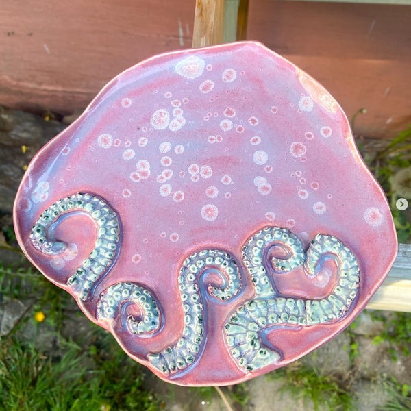 Trinket Plate - Octopus Tentacles Handmade Ceramics