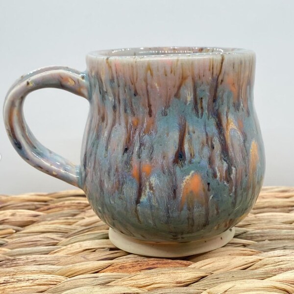 Handmade Ceramic Mug - Splatter Effect Glaze
