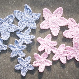 12 cotton thread crochet applique  starfish   --  3464