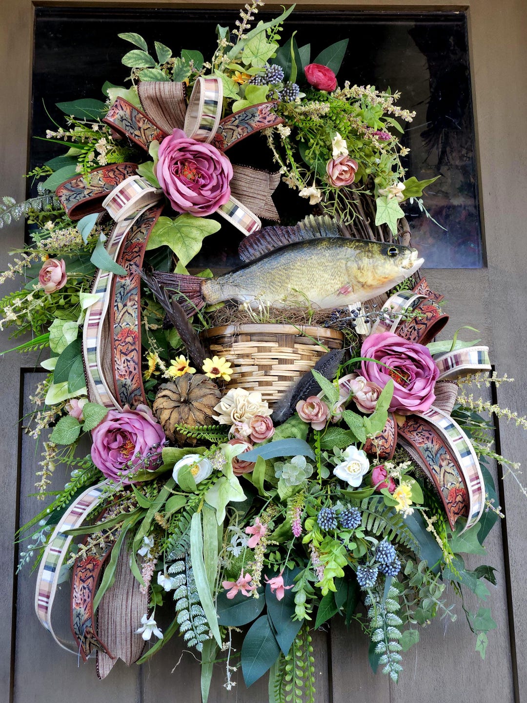Rustic Fish Wreath, Lake Decor - Etsy