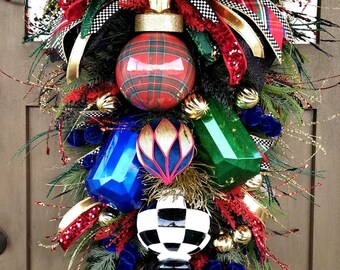 Nutcracker Swag, HUGE ornament swag