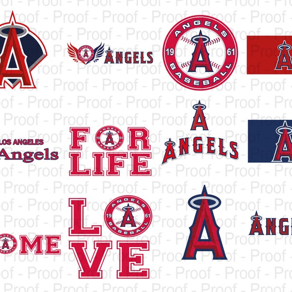 Bundle Angels svg, Baseball svg, Los Angeles-Angels svg, png, jpg, eps, dxf files for Cricut, Instant Download, Silhouette
