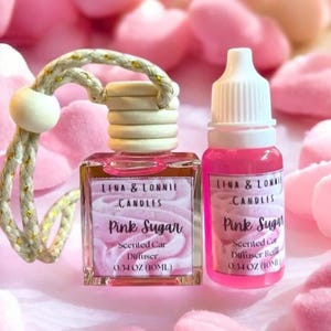 Pink Sugar Car Diffuser (10ml + Refill): Air Freshener, Sweet Fruity Scent