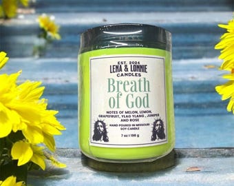 Breath of God Candle, Wax Melts (2oz - 16oz): Sweet Fruity Melon, Lemon, Grapefruit