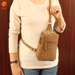 Leder Sling Bag Schnittmuster, Schnittmuster für Ledertasche, Schnittmuster für Sling Bag, Schnittmuster für Crossbody-Bag, Schnittmuster für handgemachte Ledertasche