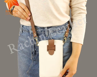Leather Crossbody Phone Bag Pattern PDF: DIY Minimalist Purse Template