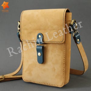 Handmade Leather Crossbody Bag PDF Pattern: DIY Phone Bag