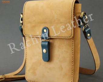 Handmade Leather Crossbody Bag PDF Pattern: DIY Phone Bag