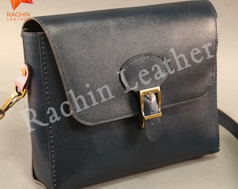 Handmade Leather Crossbody Bag PDF Pattern: DIY Sewing Template