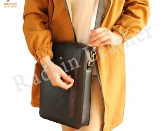 Leder Umhängetasche PDF Schnittmuster: Handgenähte Arbeits- & Lerntasche
