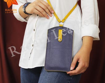 Leather Crossbody Phone Bag Pattern: Sling Bag PDF Template