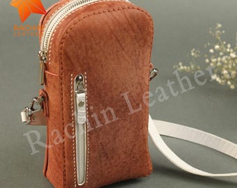 Leather Phone Crossbody Bag Pattern: PDF Template with Video Tutorial