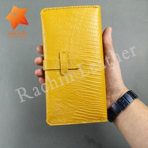 Patrón de billetera larga de cuero hecha a mano, patrón en PDF para billetera de cuero, patrón de costura para billetera de cuero, plantilla de billetera de cuero DIY