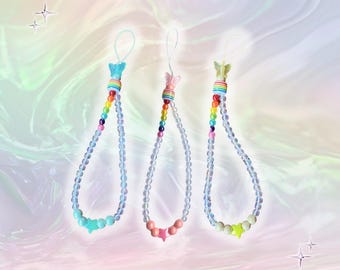 Butterfly Pride Rainbow Phone Charm / Wrist Strap