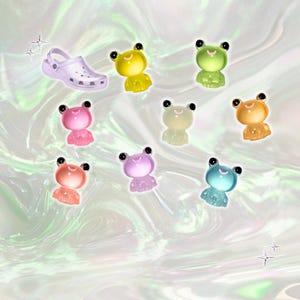 Glow In The Dark Frog Clog Charms / Mini Shoe Accessories