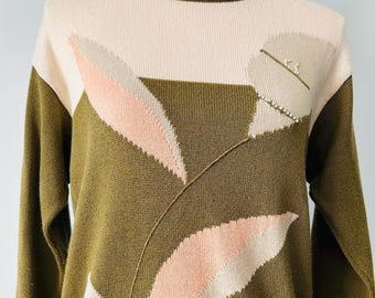 Maglione vintage color block / Taglia M