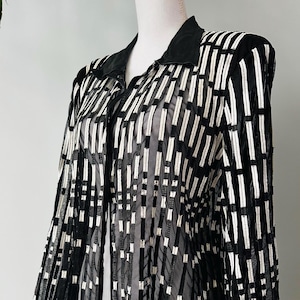 Chaqueta vintage de malla transparente / Talla XL