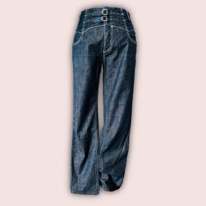 Pantalon Jean Miss Sixty Femme Jambe évasée - Taille 29 - Bleu Foncé - Style Flare Vintage
