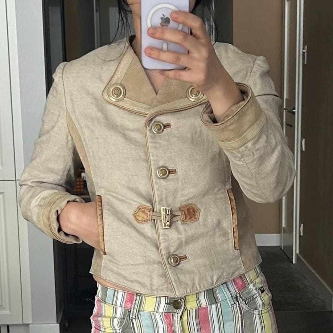 Vintage Wildleder Dirndljacke, C&A, Größe S