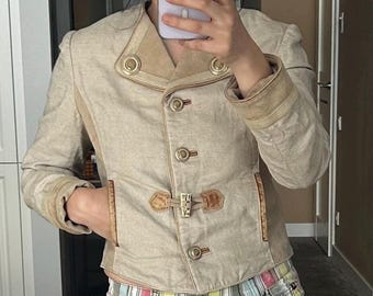 Vintage Wildleder Dirndljacke, C&A, Größe S